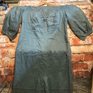 Victoria Shift Split Neck Mini Dress| Moonstone Size 6